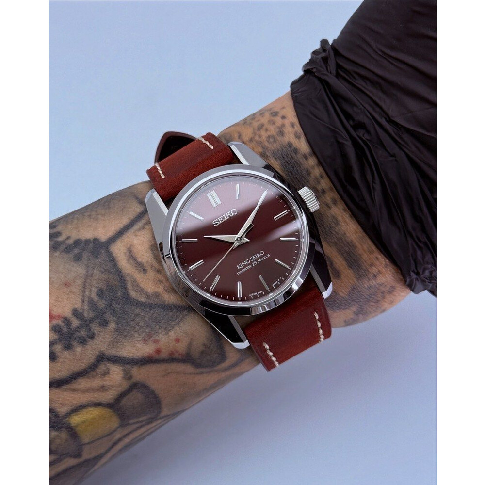 Custom Seiko Mod • Maroon Red King Seiko • 36mm